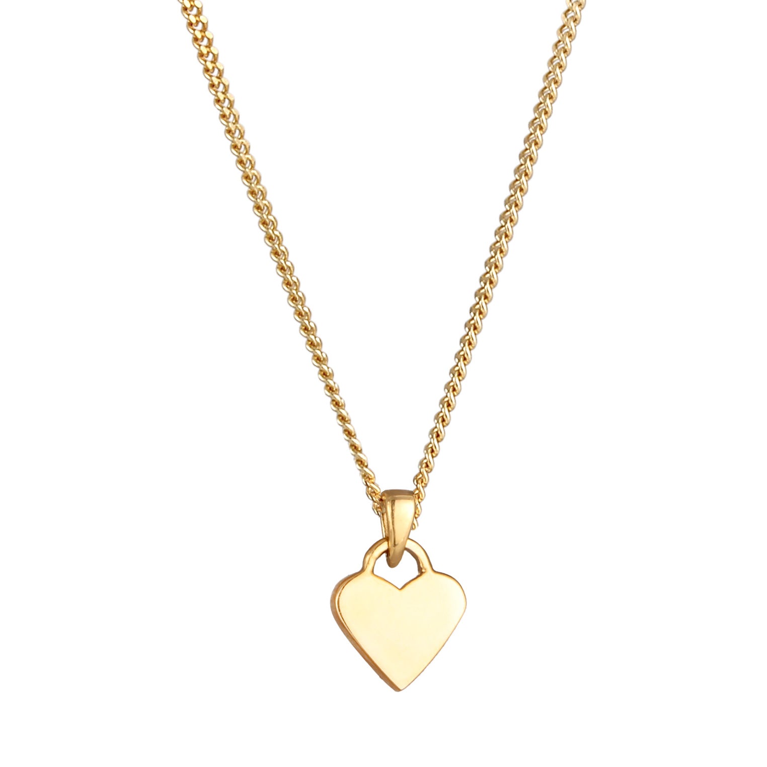 Gold - Elli | Halskette Herz Anhänger | Emaille | 925er Sterling Silber Vergoldet