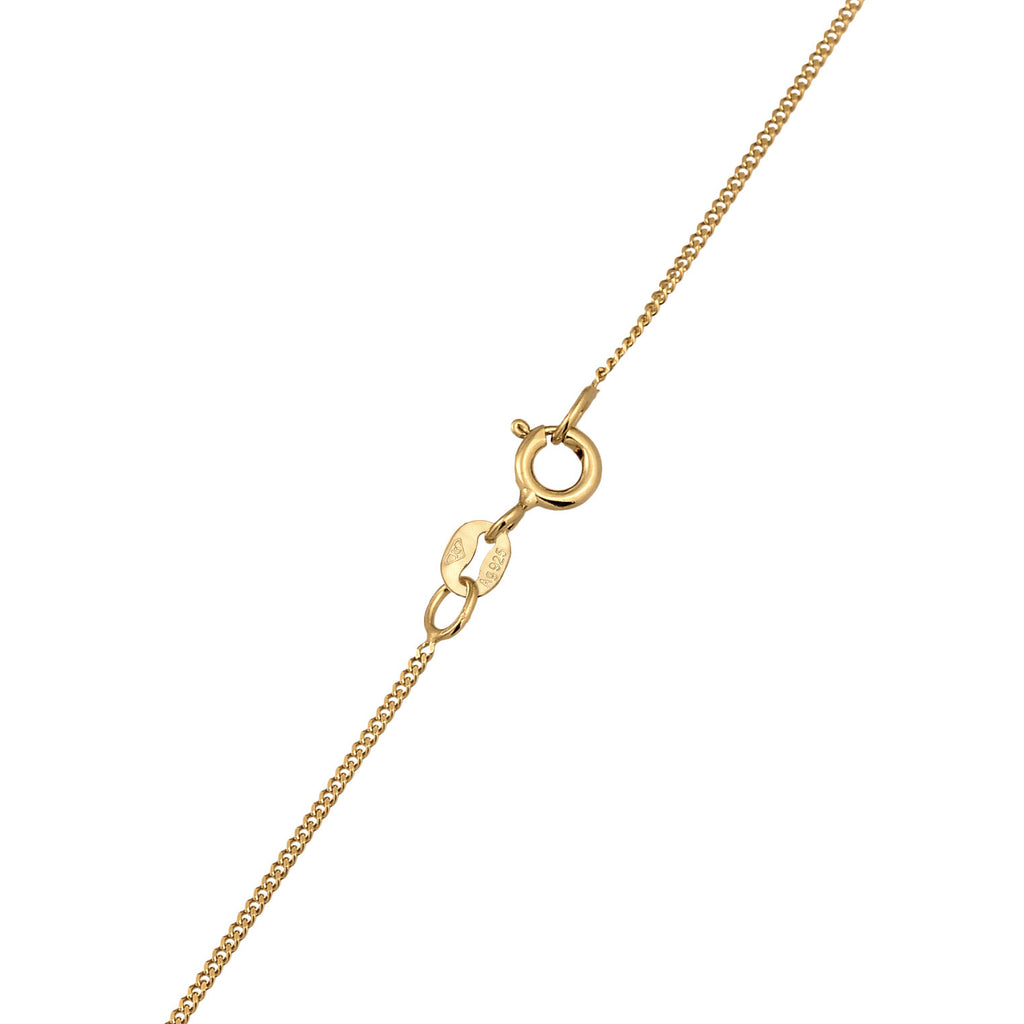 Gold - Elli | Halskette Herz Anhänger | Emaille | 925er Sterling Silber Vergoldet