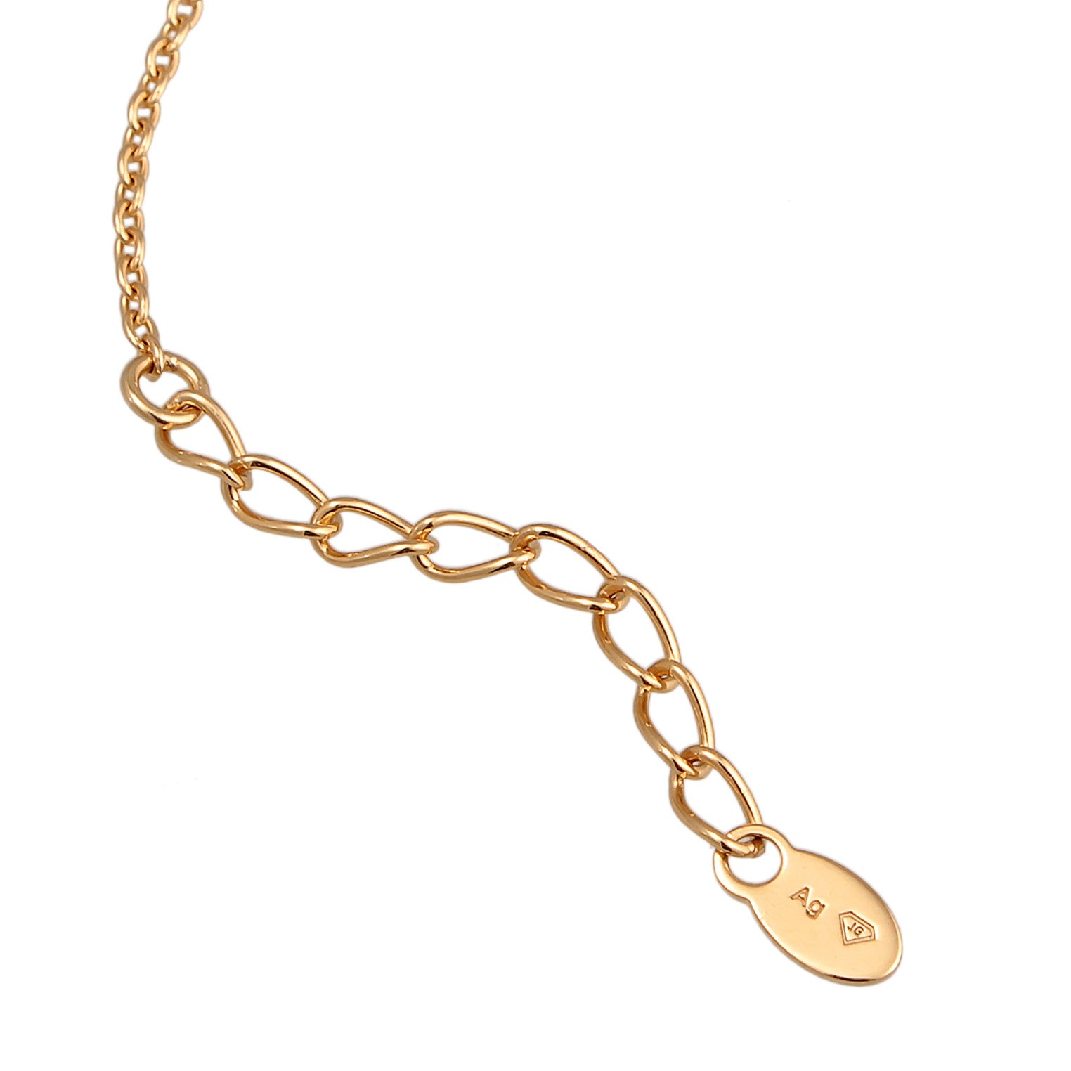 Gold - Elli PREMIUM | Glieder-Halskette Trend | Süßwasserzuchtperlen | 925er Sterling Silber Vergoldet