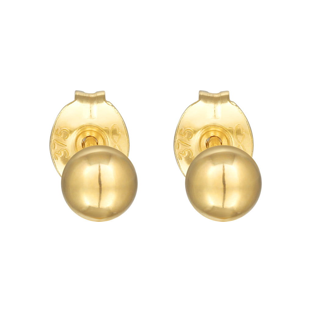 Gold - Elli PREMIUM | Ohrstecker Kugel | 375er Gelbgold
