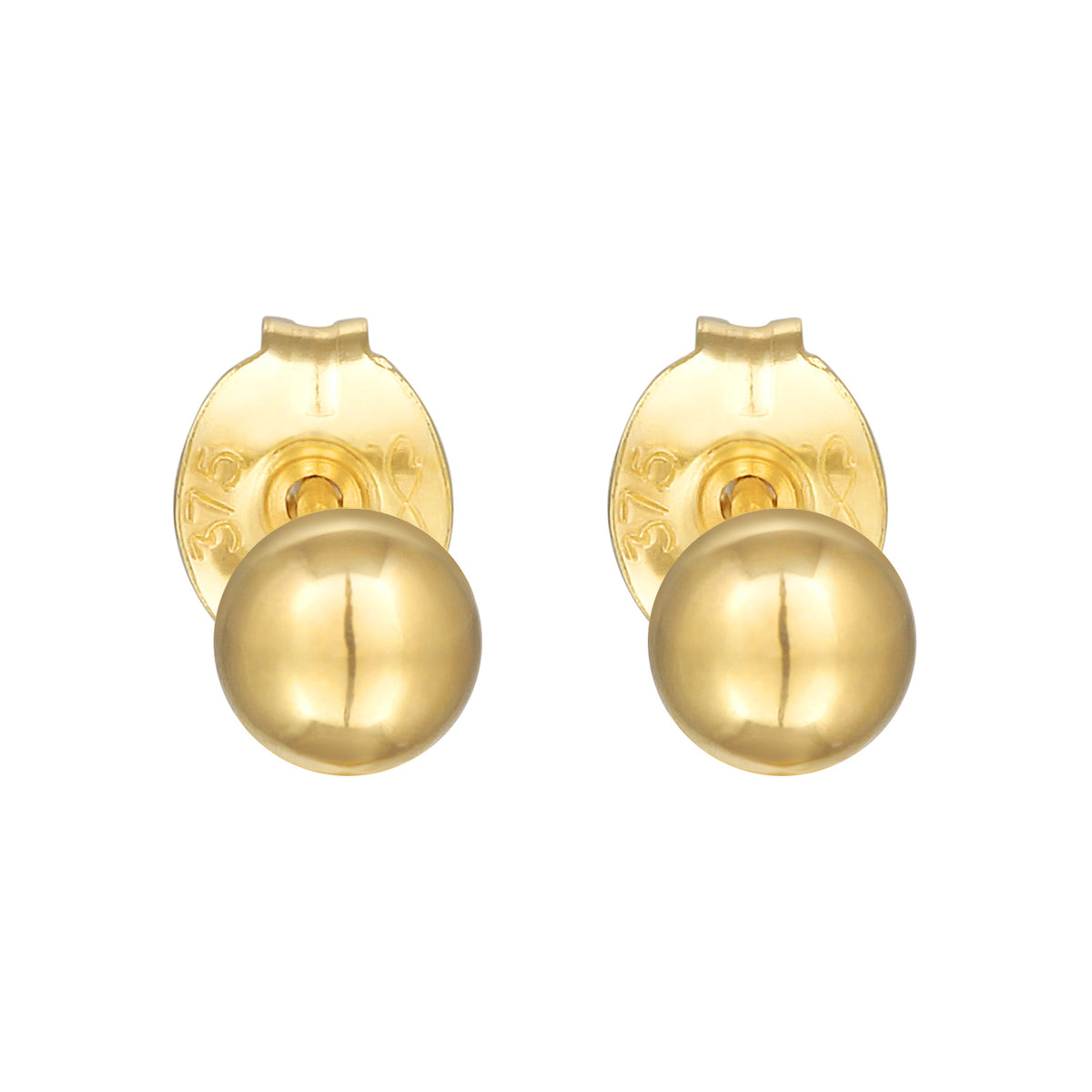 Gold - Elli PREMIUM | Ohrstecker Kugel | 375er Gelbgold