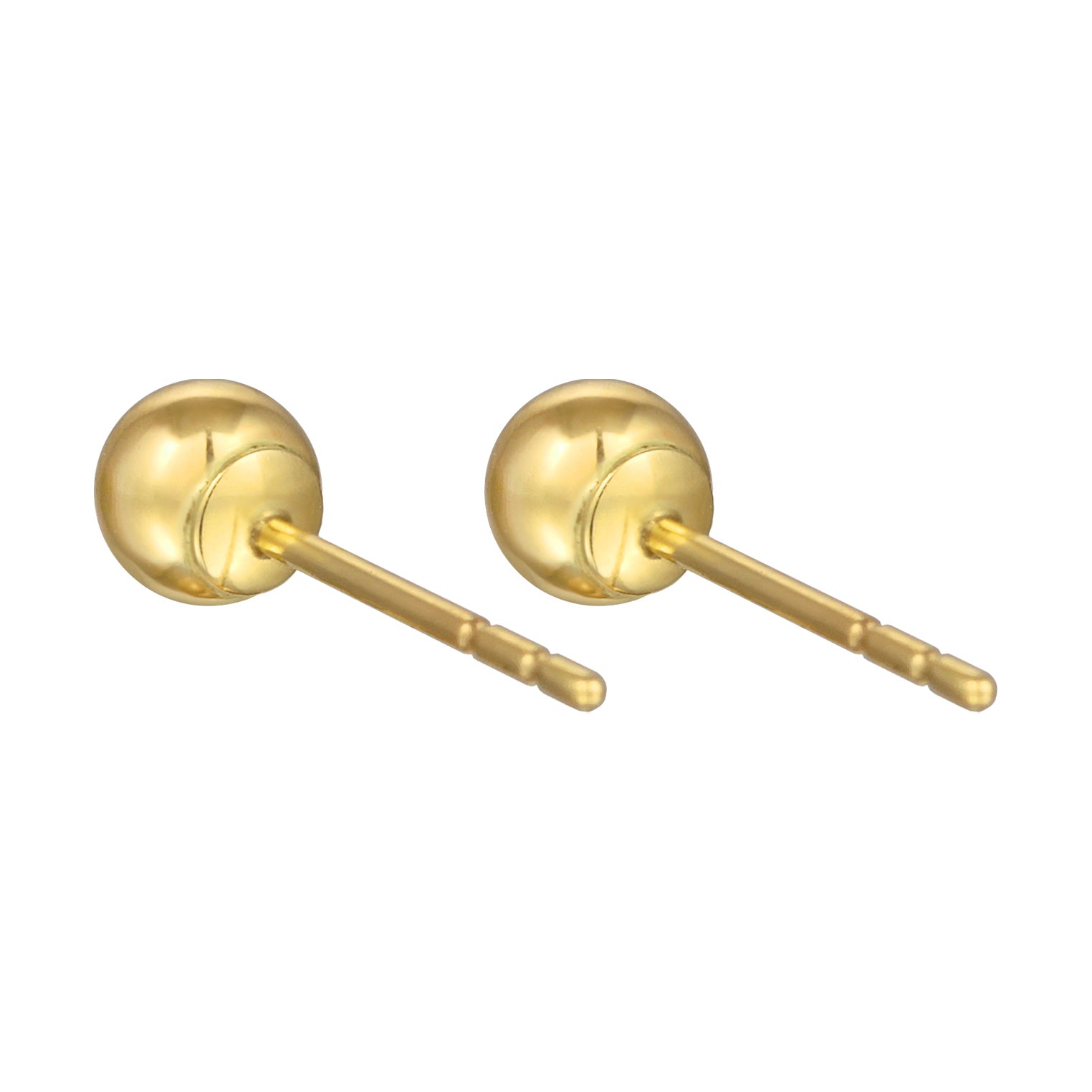 Gold - Elli PREMIUM | Ohrstecker Kugel | 375er Gelbgold