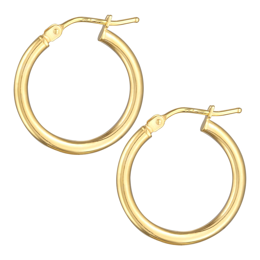 Gold - Elli PREMIUM | Creolen Basic | 375er Gelbgold