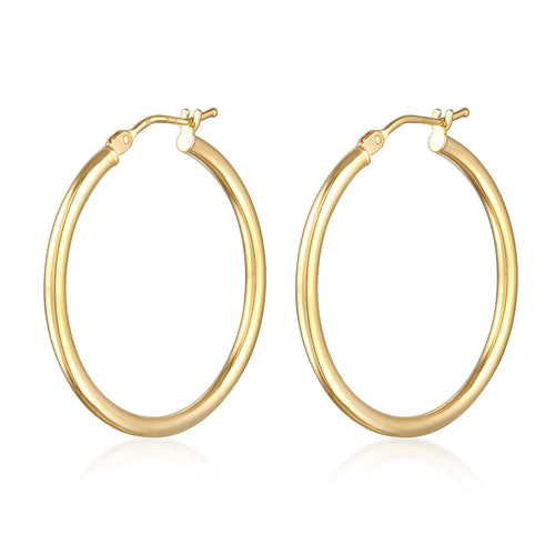 Gold - Elli PREMIUM | Creolen Twisted Filigran | 375er Gelbgold