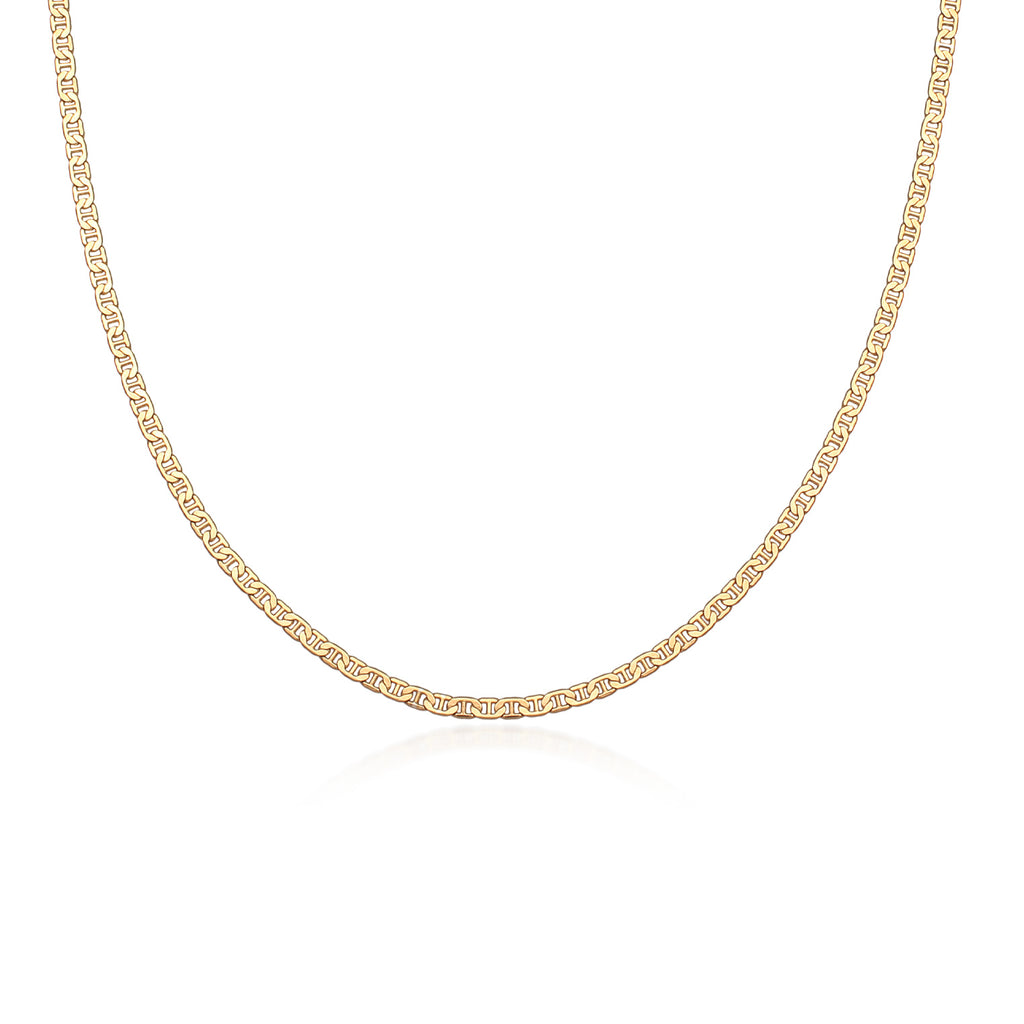 Gold - Elli PREMIUM | Panzer-Halskette Basic | 925er Sterling Silber Vergoldet