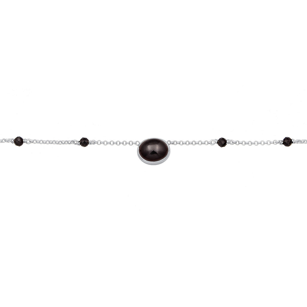Silber - Elli PREMIUM | Choker Perlen | Onyx (Schwarz) | 925er Sterling Silber