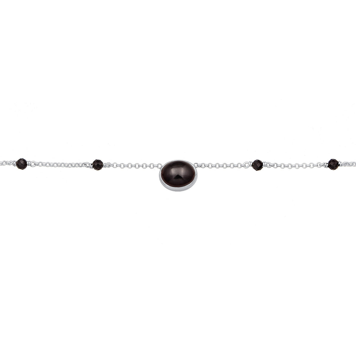 Silber - Elli PREMIUM | Choker Perlen | Onyx (Schwarz) | 925er Sterling Silber