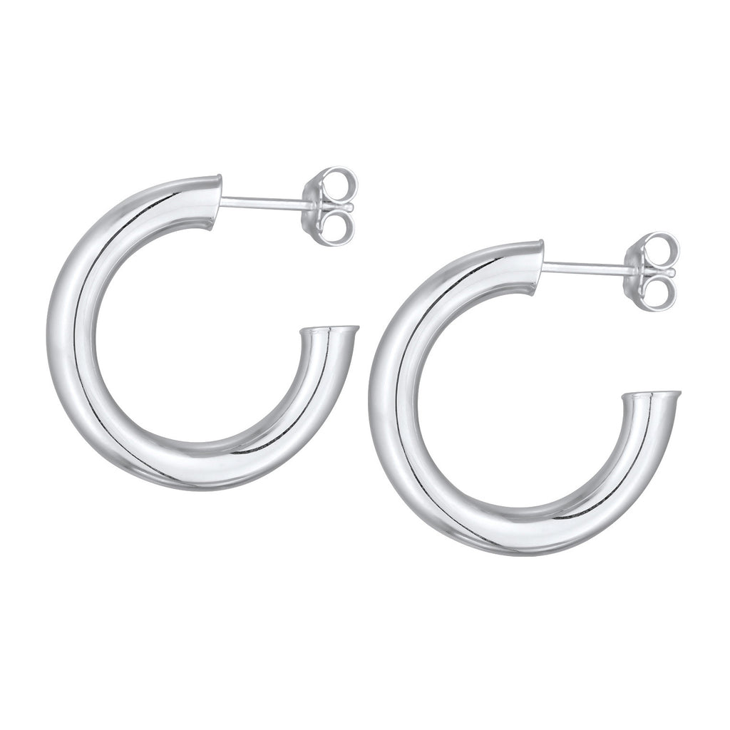 Silber - Elli PREMIUM | Creolen Stecker Basic | 925er Sterling Silber