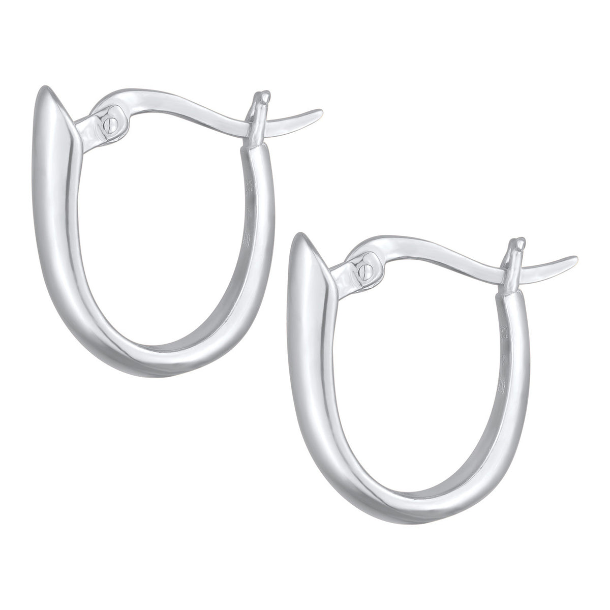 Silber - Elli | Creolen Oval Chunky | 925er Sterling Silber
