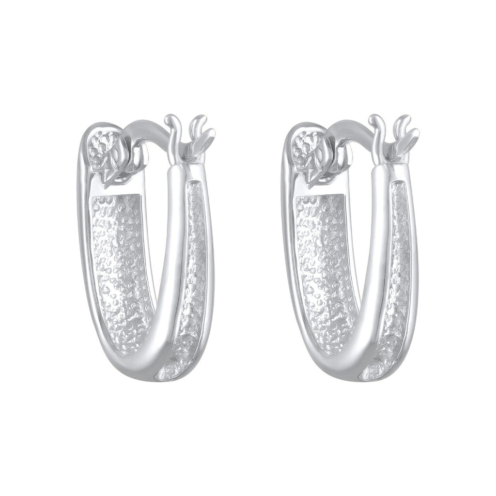 Silber - Elli | Creolen Oval Chunky | 925er Sterling Silber
