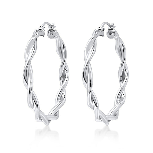 Silber - Elli | Creolen Twisted | 925er Sterling Silber