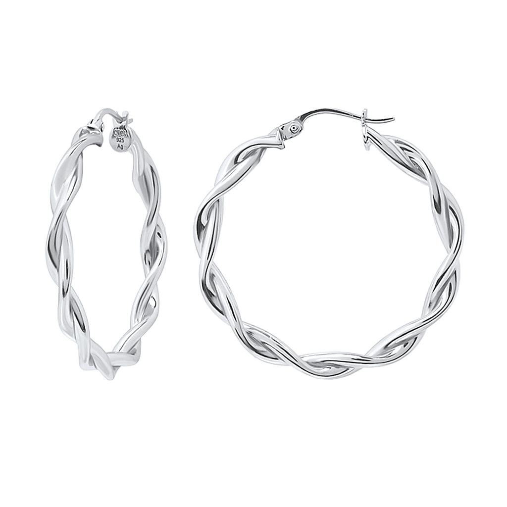 Silber - Elli | Creolen Twisted | 925er Sterling Silber
