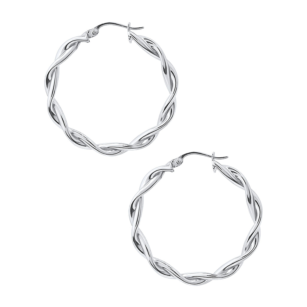 Silber - Elli | Creolen Twisted | 925er Sterling Silber