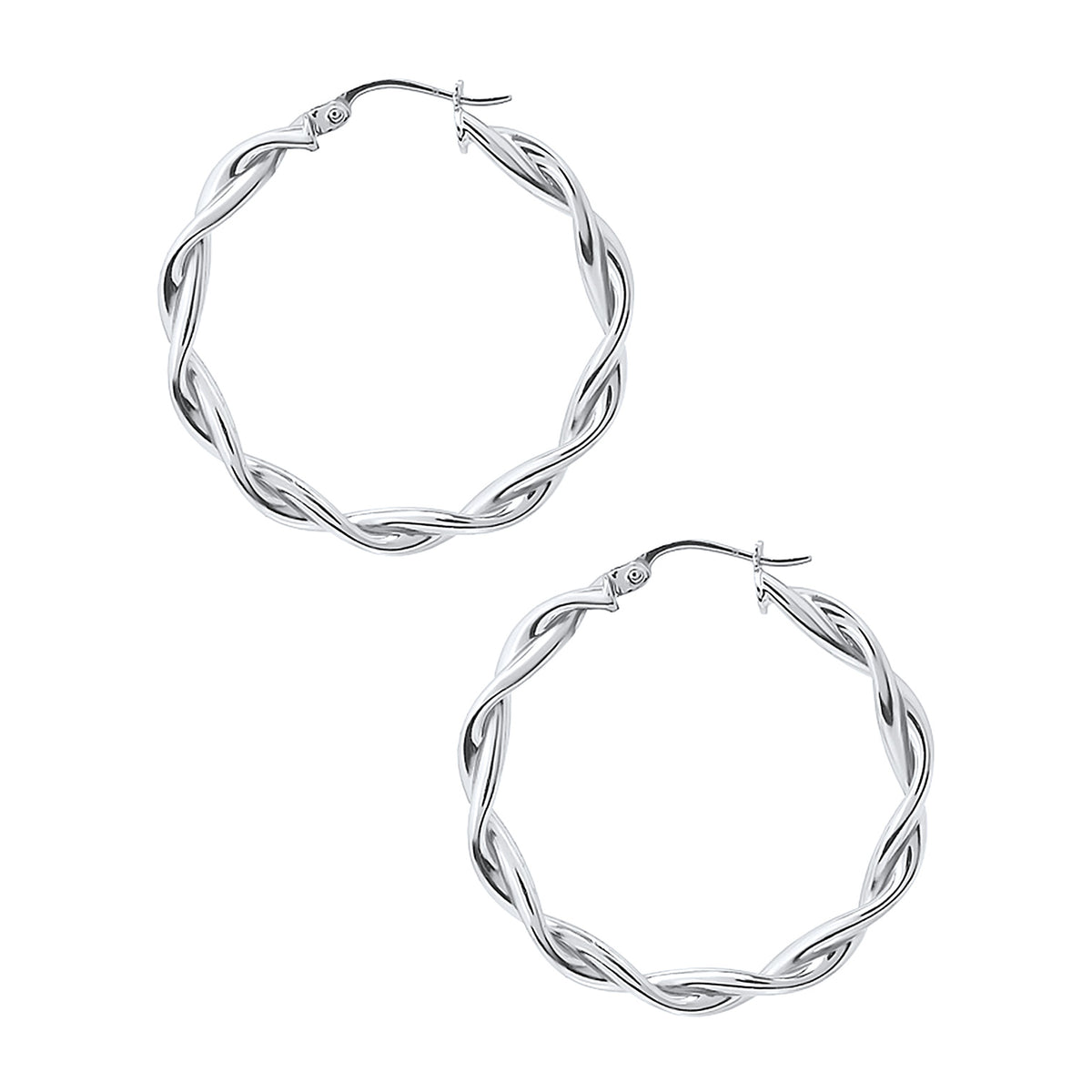 Silber - Elli | Creolen Twisted | 925er Sterling Silber