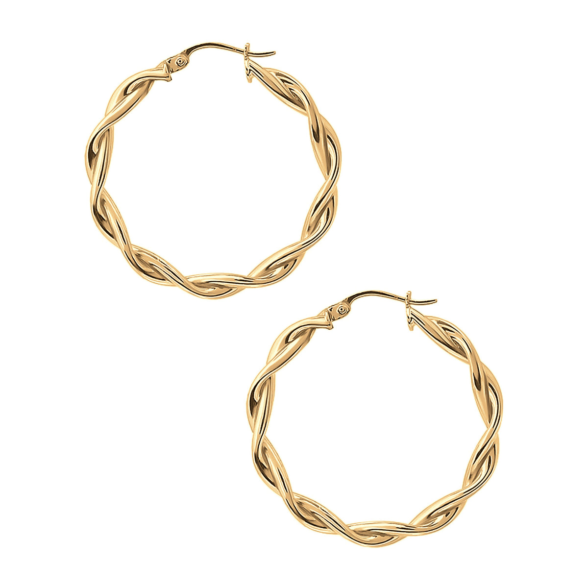 Gold - Elli | Creolen Twisted | 925er Sterling Silber Vergoldet