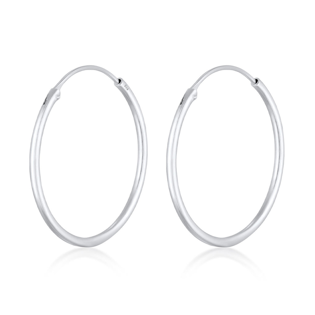 Silber - Elli | Creolen Klassisch Basic | 925er Sterling Silber