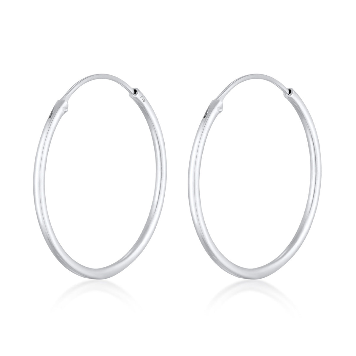 Silber - Elli | Creolen Klassisch Basic | 925er Sterling Silber