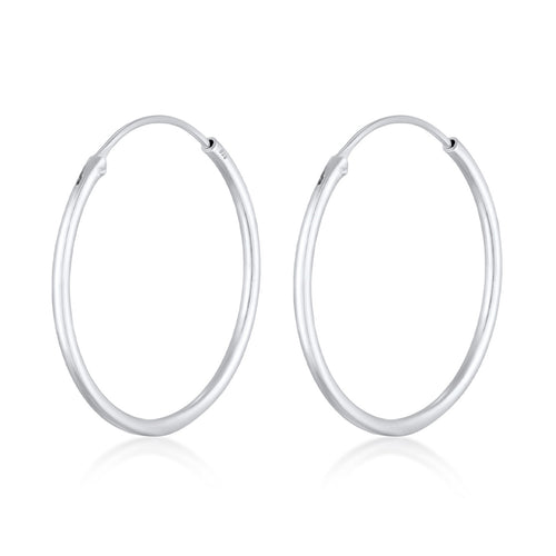 Silber - Elli | Creolen Klassisch Basic | 925er Sterling Silber