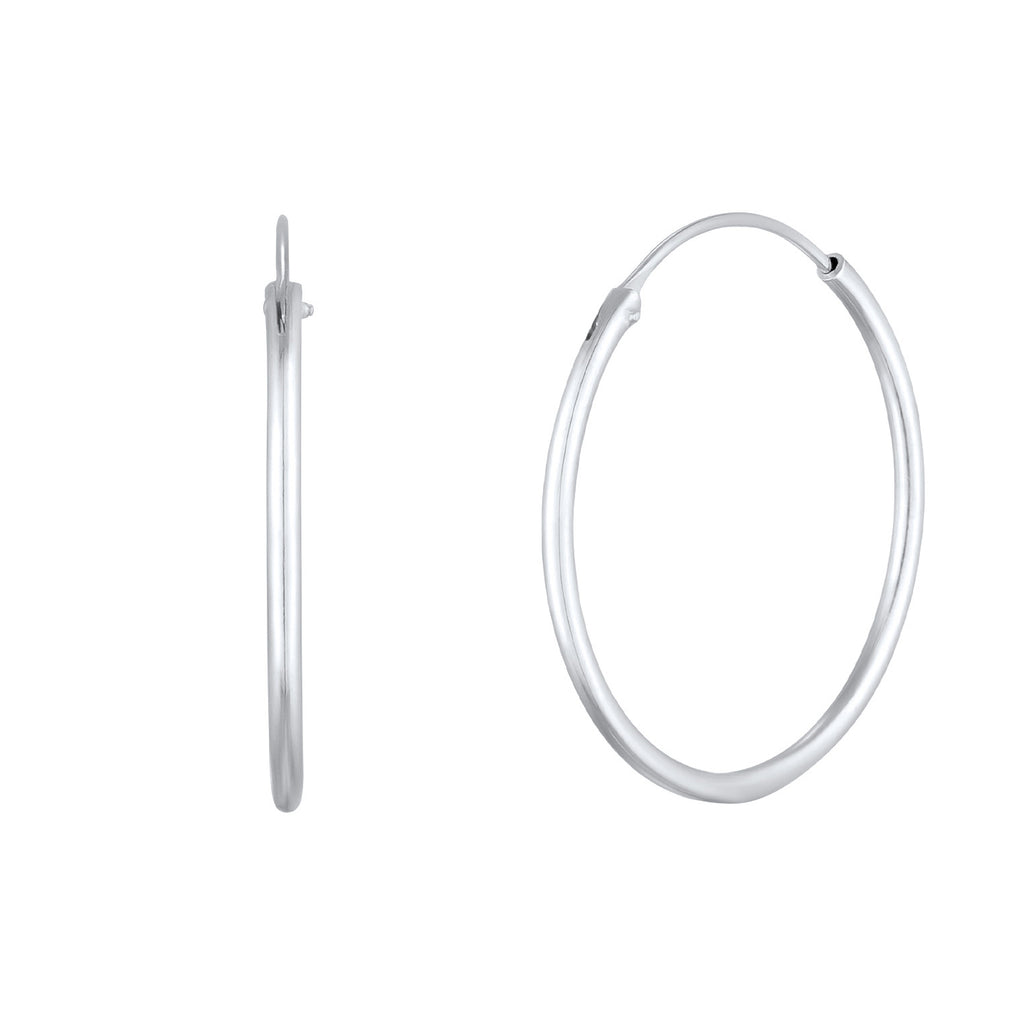 Silber - Elli | Creolen Klassisch Basic | 925er Sterling Silber