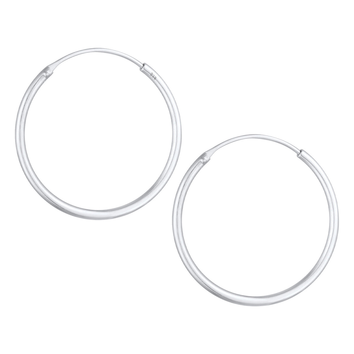 Silber - Elli | Creolen Klassisch Basic | 925er Sterling Silber