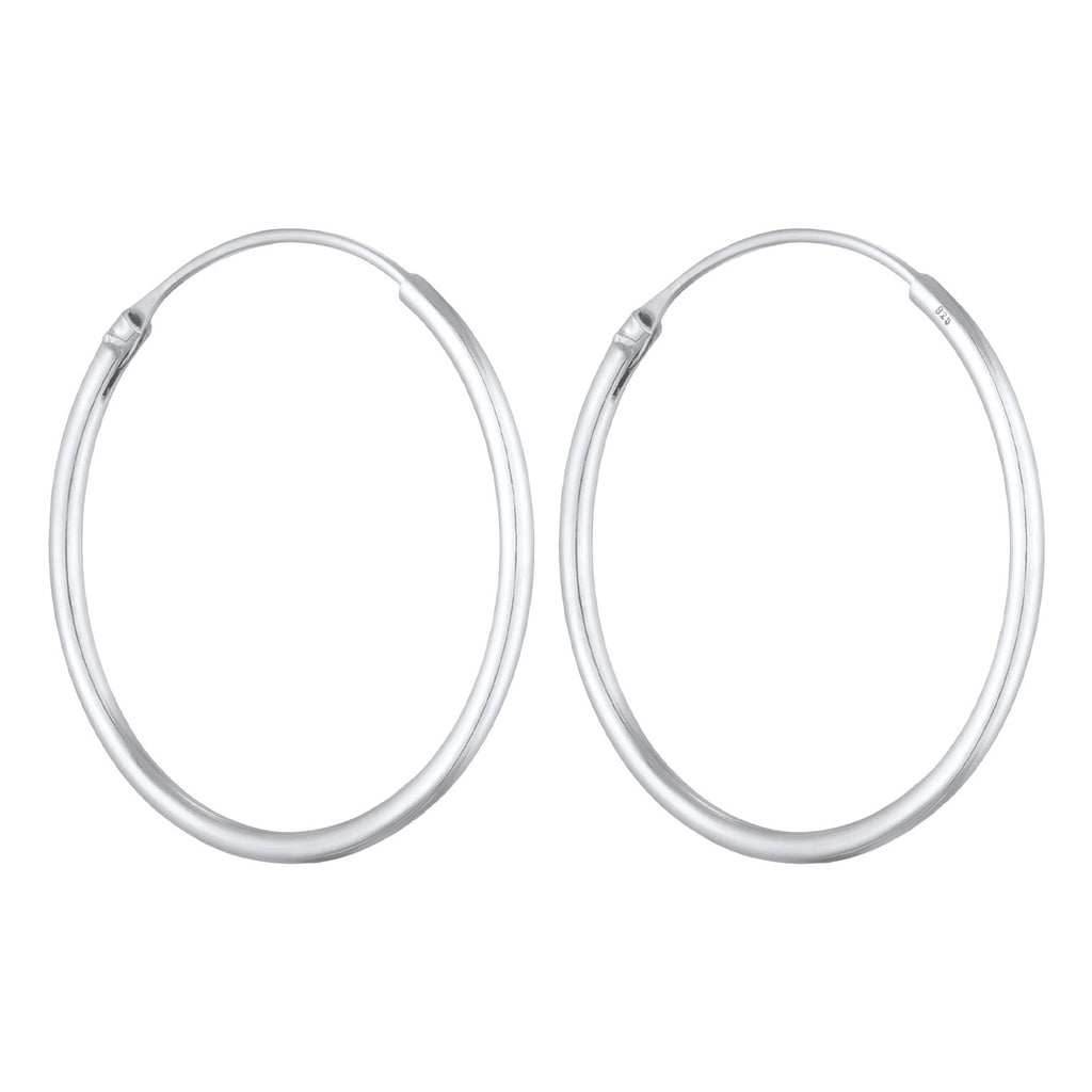 Silber - Elli | Creolen Klassisch Basic | 925er Sterling Silber