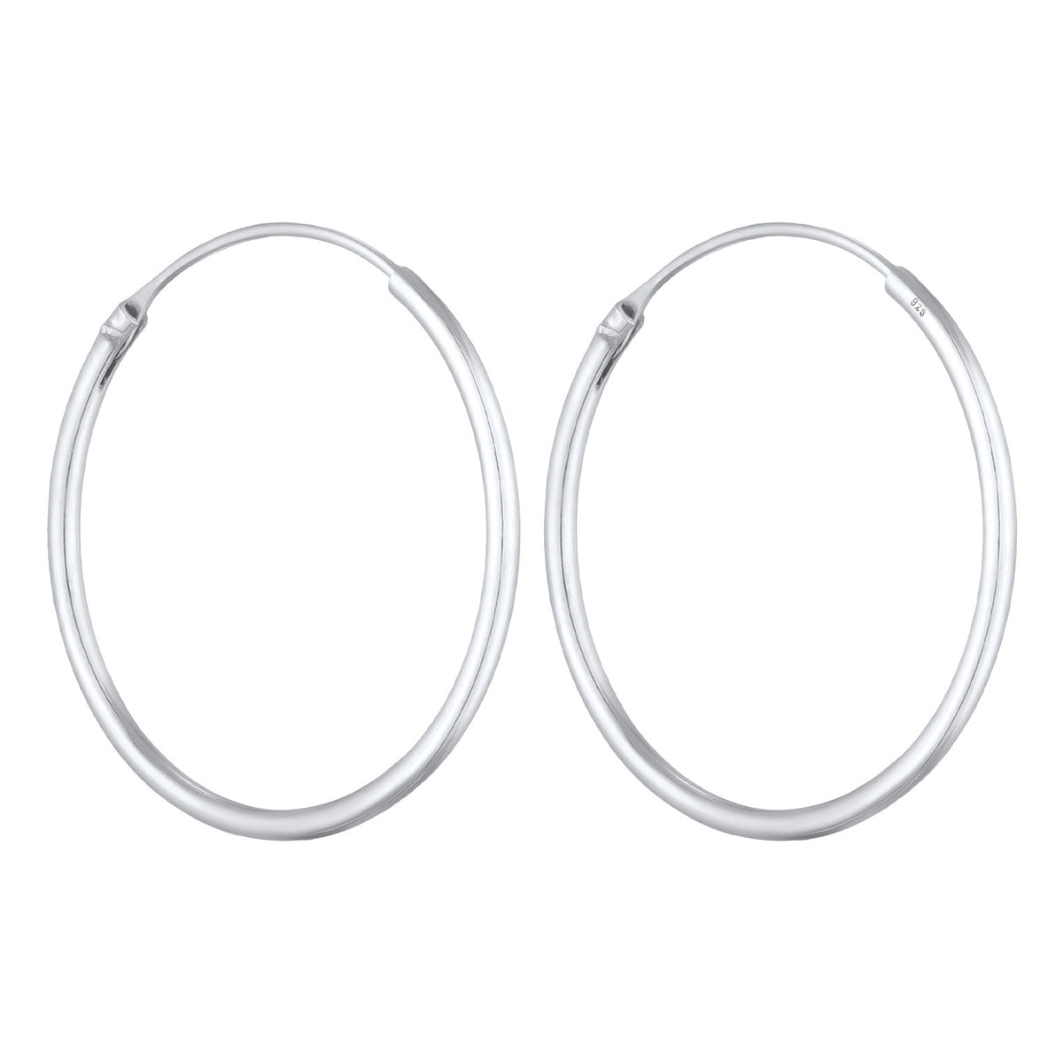 Silber - Elli | Creolen Klassisch Basic | 925er Sterling Silber