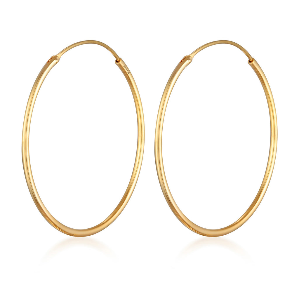 Gold - Elli | Creolen Filigran Basic | 925er Sterling Silber Vergoldet
