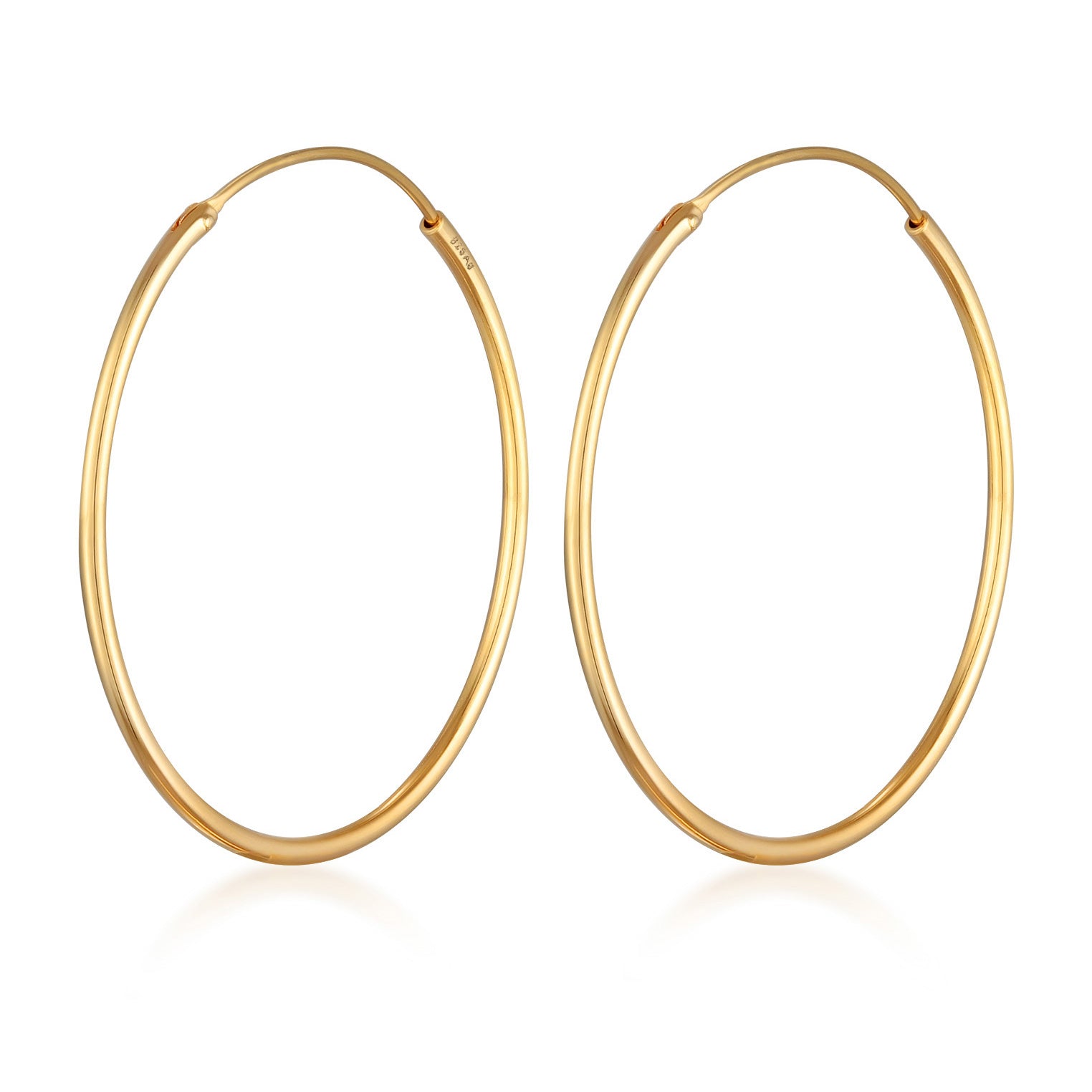 Gold - Elli | Creolen Filigran Basic | 925er Sterling Silber Vergoldet