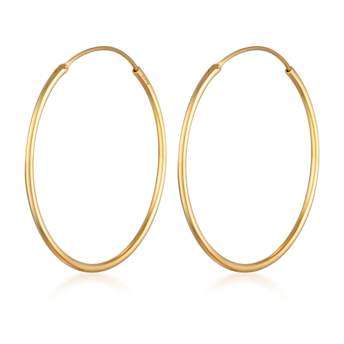 Gold - Elli | Creolen Filigran Basic | 925er Sterling Silber Vergoldet
