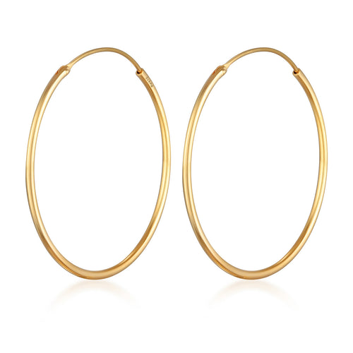 Gold - Elli | Creolen Filigran Basic | 925er Sterling Silber Vergoldet