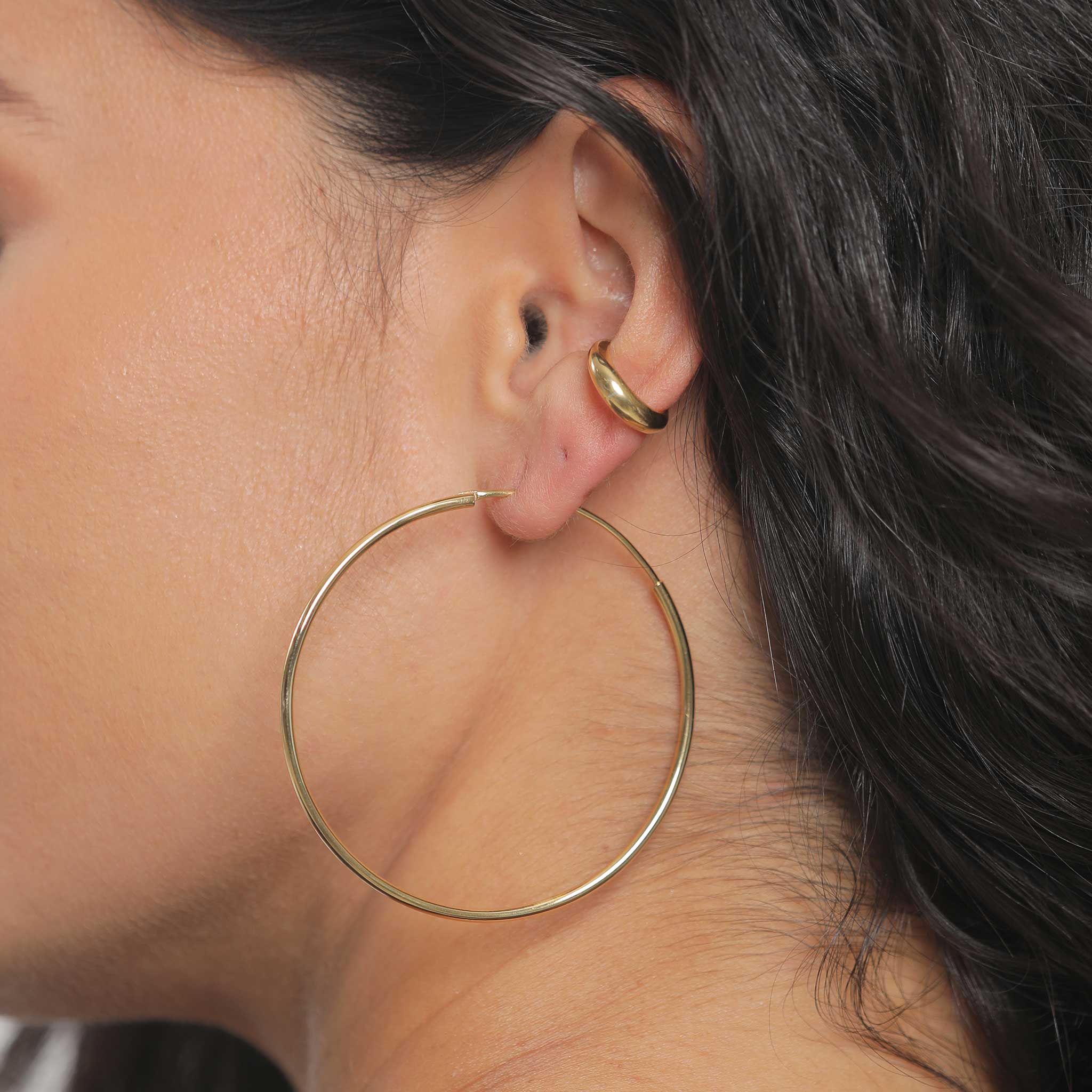 Gold - Elli | Creolen Filigran | 925er Sterling Silber Vergoldet