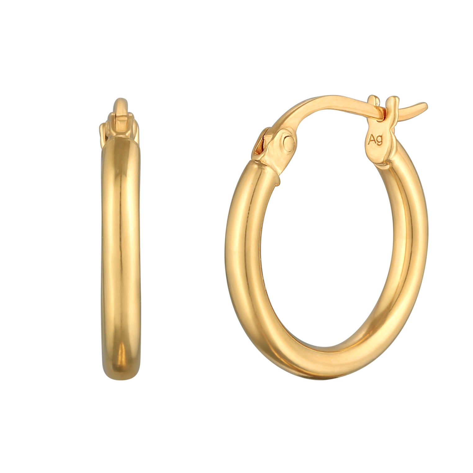 Gold - Elli | Creolen Hoops | 925er Sterling Silber Vergoldet