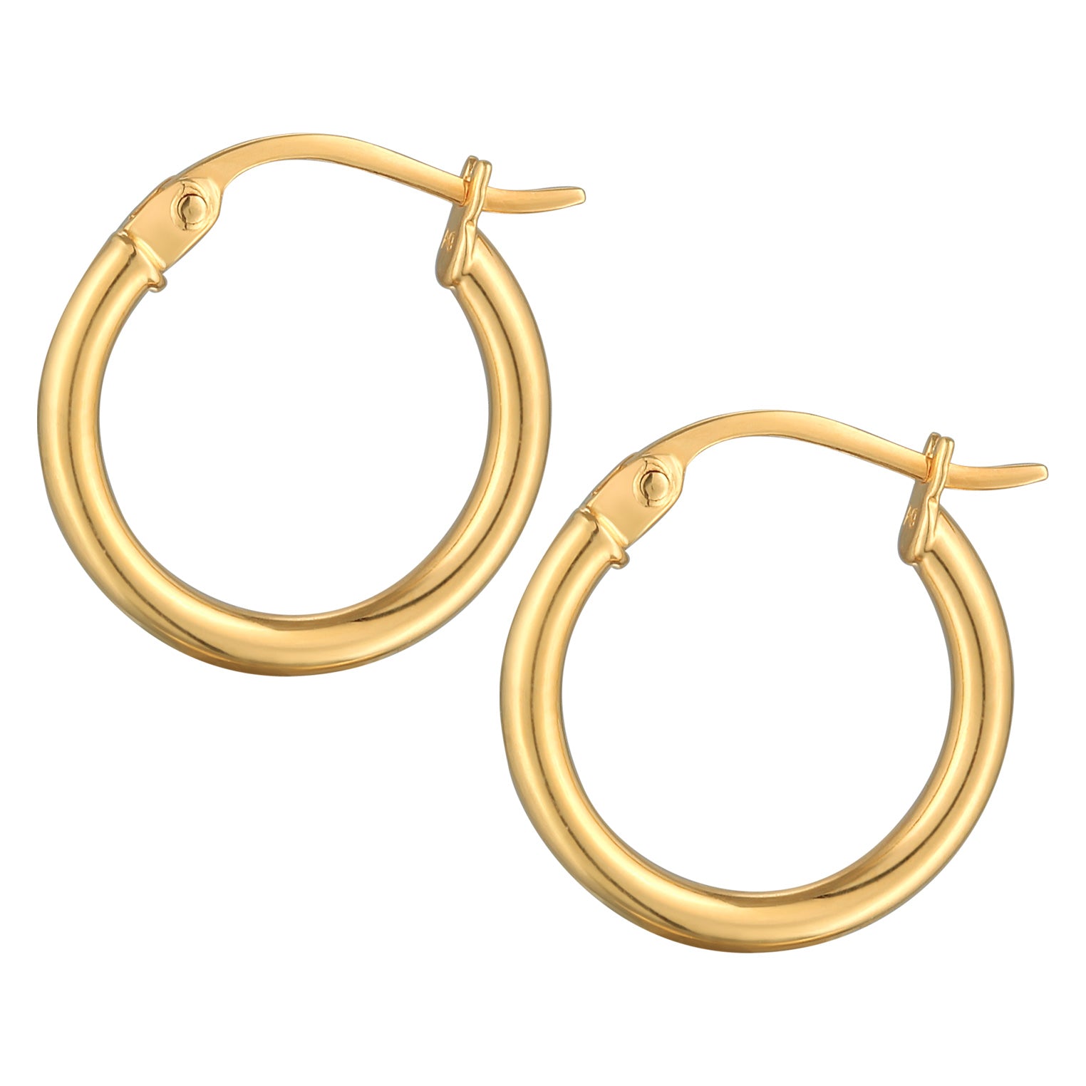 Gold - Elli | Creolen Hoops | 925er Sterling Silber Vergoldet