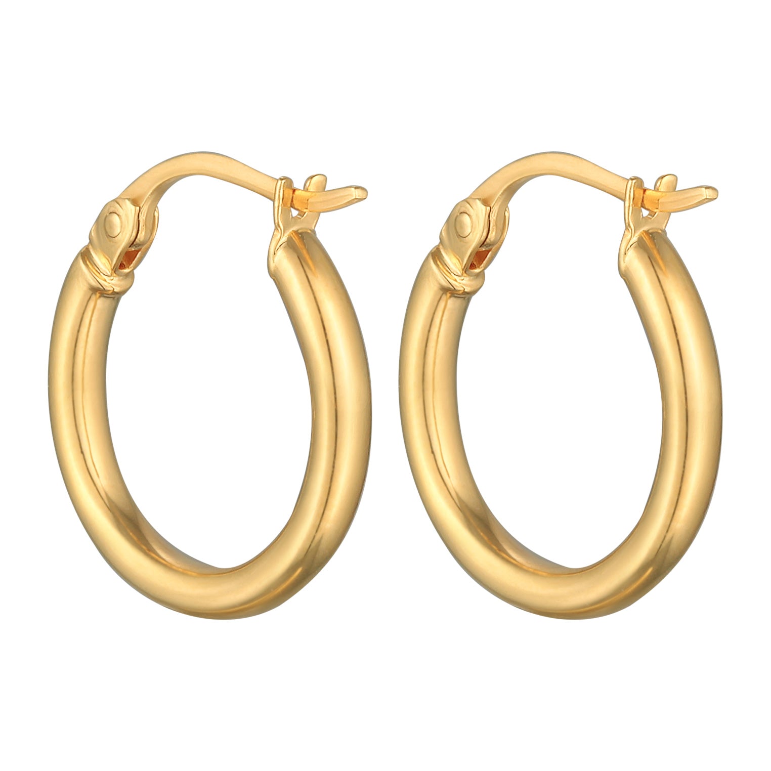 Gold - Elli | Creolen Hoops | 925er Sterling Silber Vergoldet