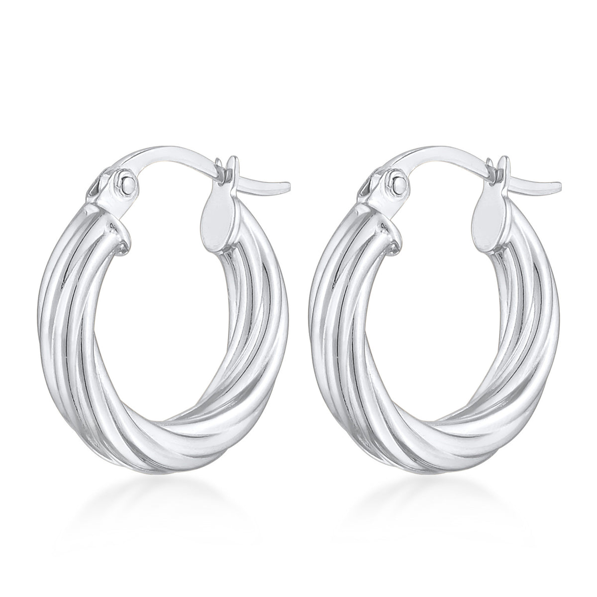Silber - Elli | Creolen Chunky Twisted | 925er Sterling Silber