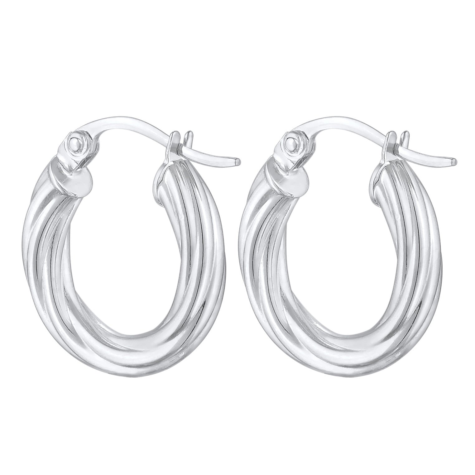 Silber - Elli | Creolen Chunky Twisted | 925er Sterling Silber