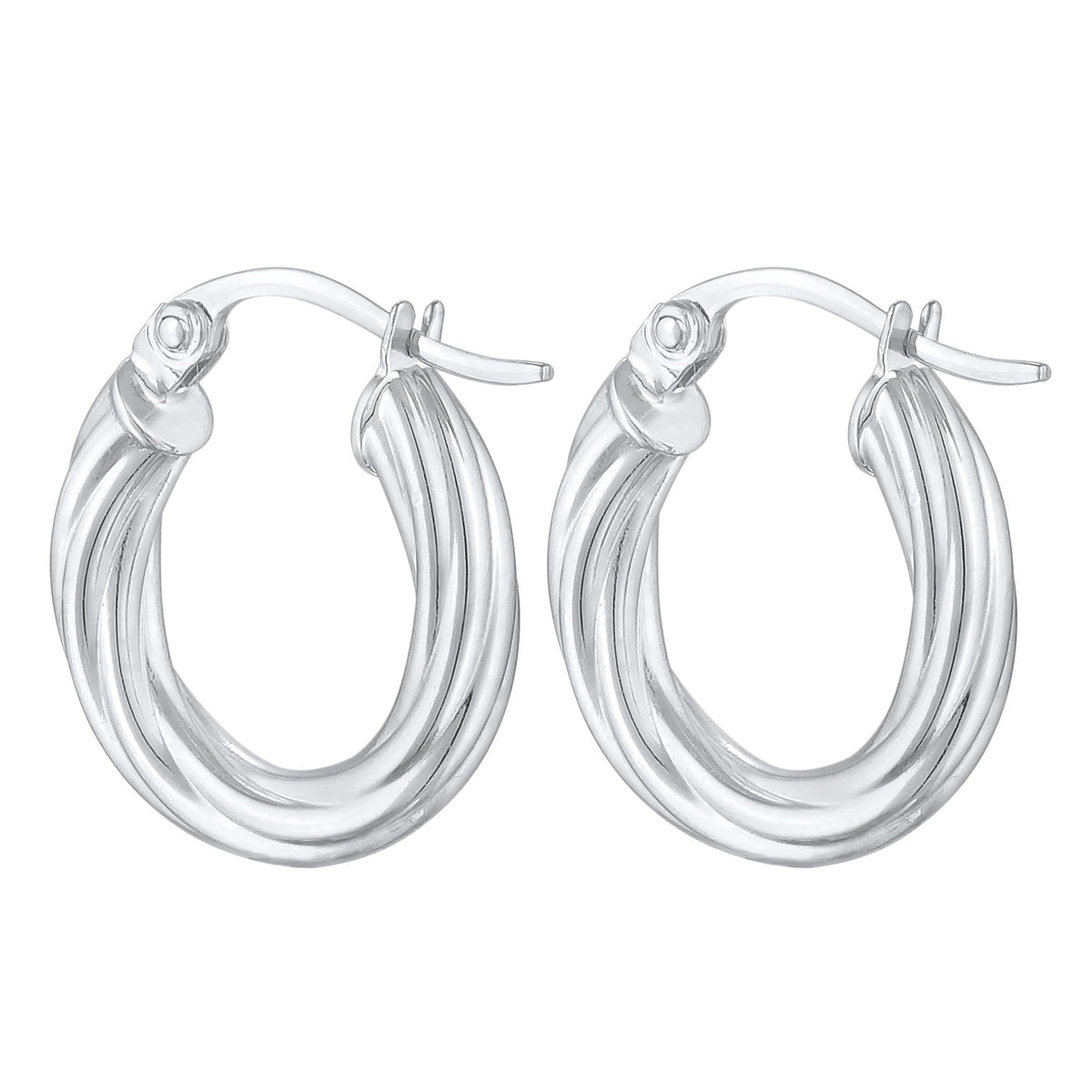 Silber - Elli | Creolen Chunky Twisted | 925er Sterling Silber
