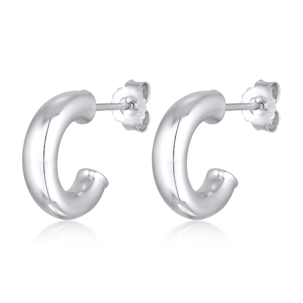 Silber - Elli | Creolen Stecker Mini | 925er Sterling Silber
