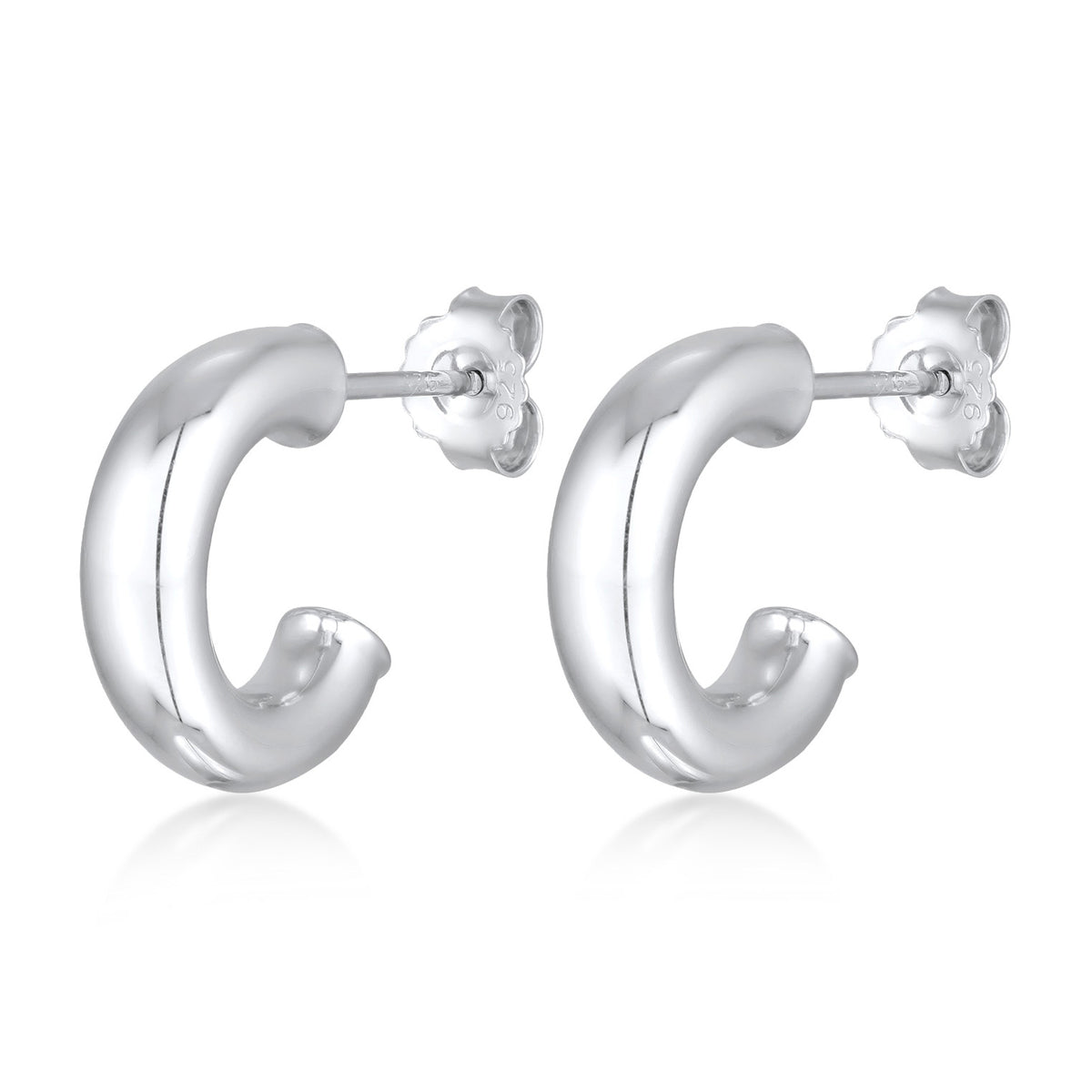 Silber - Elli | Creolen Stecker Mini | 925er Sterling Silber