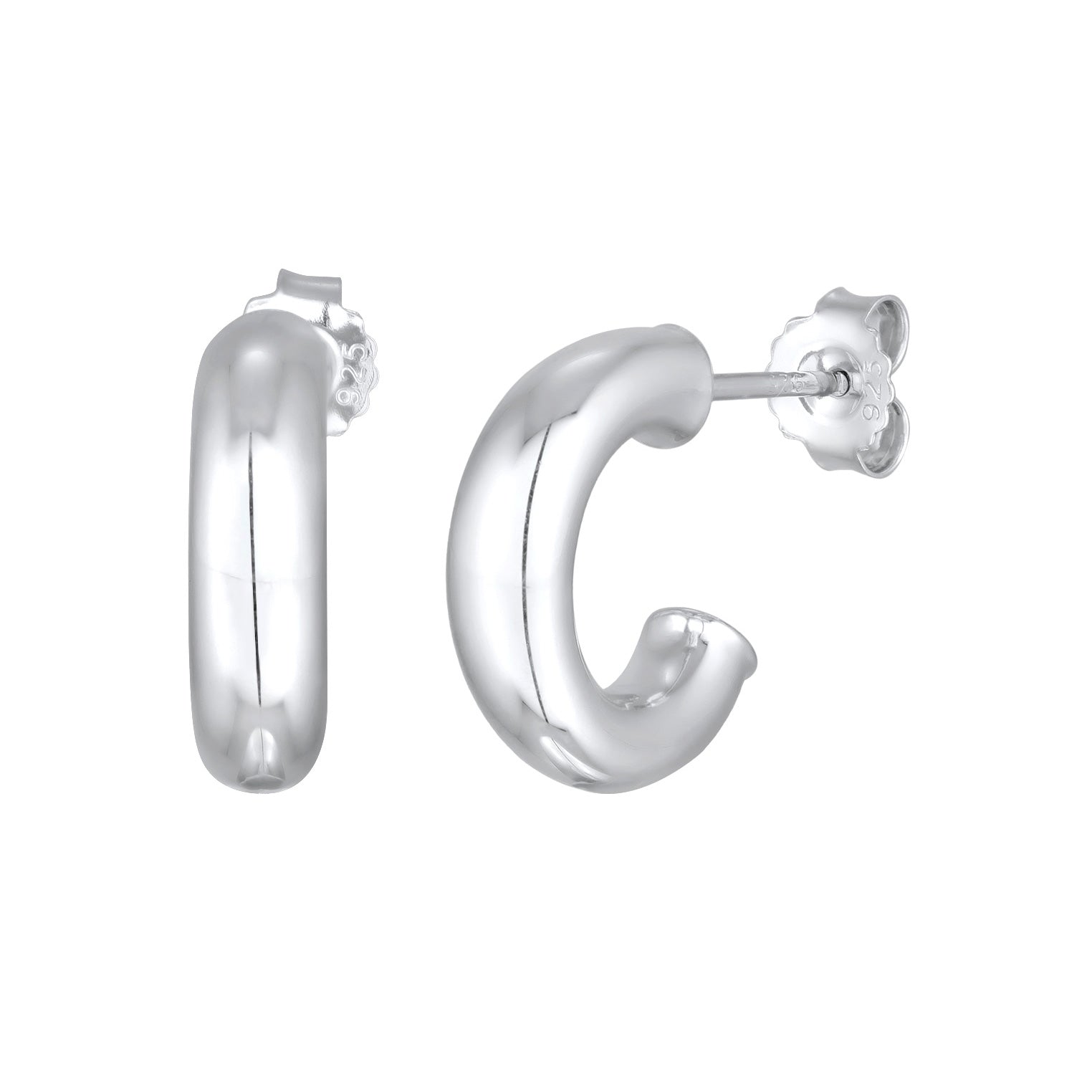 Silber - Elli | Creolen Stecker Mini | 925er Sterling Silber