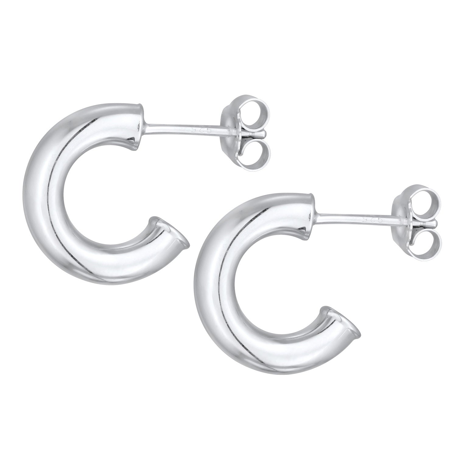 Silber - Elli | Creolen Stecker Mini | 925er Sterling Silber