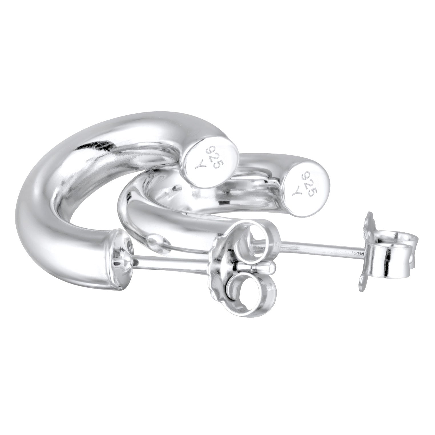 Silber - Elli | Creolen Stecker Mini | 925er Sterling Silber