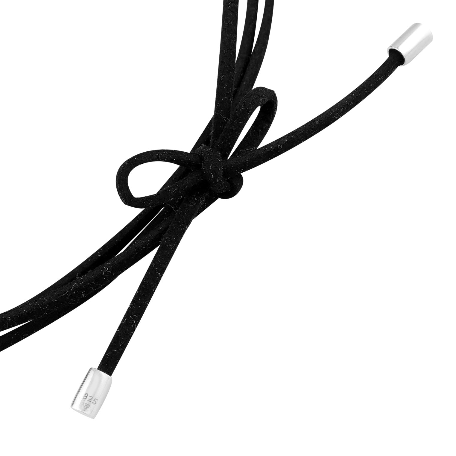 Schwarz - Elli | Choker Tropfen Anhänger | Zirkonia (Schwarz) | 925er Sterling Silber