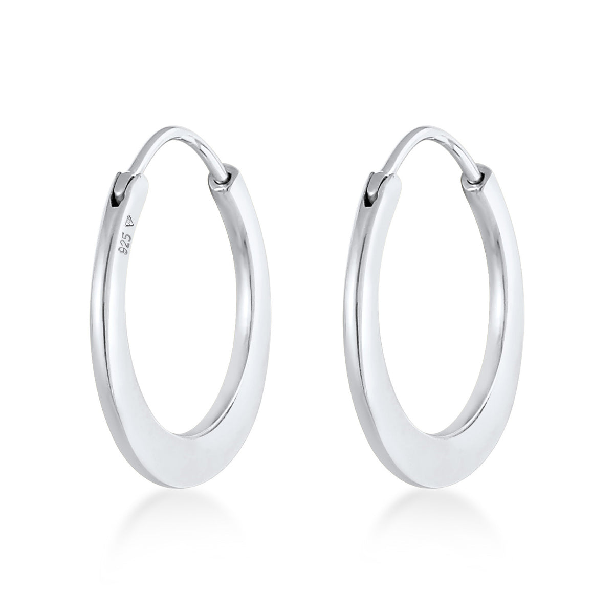 Silber - Elli PREMIUM | Creolen Oval | 925er Sterling Silber