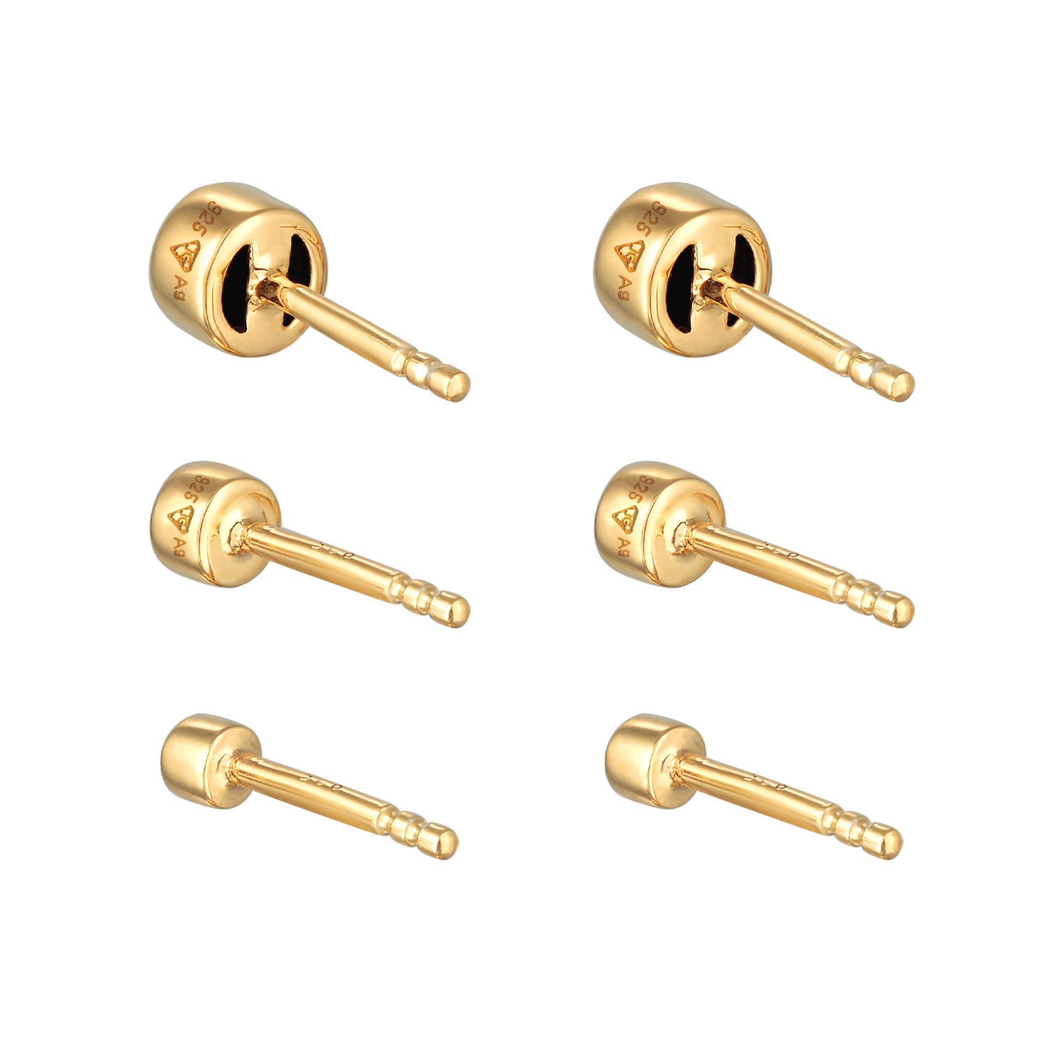 Pink - Elli | Ohrsteckerset Basic | Kristallen (Rosa) | 925er Sterling Silber Vergoldet