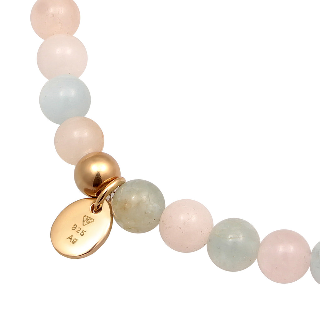 Gold - Elli PREMIUM | Armband Nazar Beads | Synth. Opal | 925er Sterling Silber Vergoldet