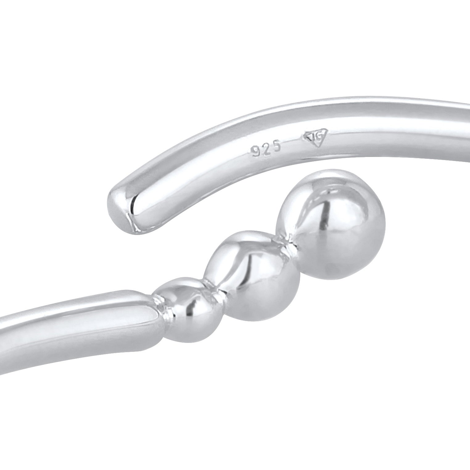 Silber - Elli | Armreif | Mit Kristallen von Swarovski® (Weiß) | 925er Sterling Silber