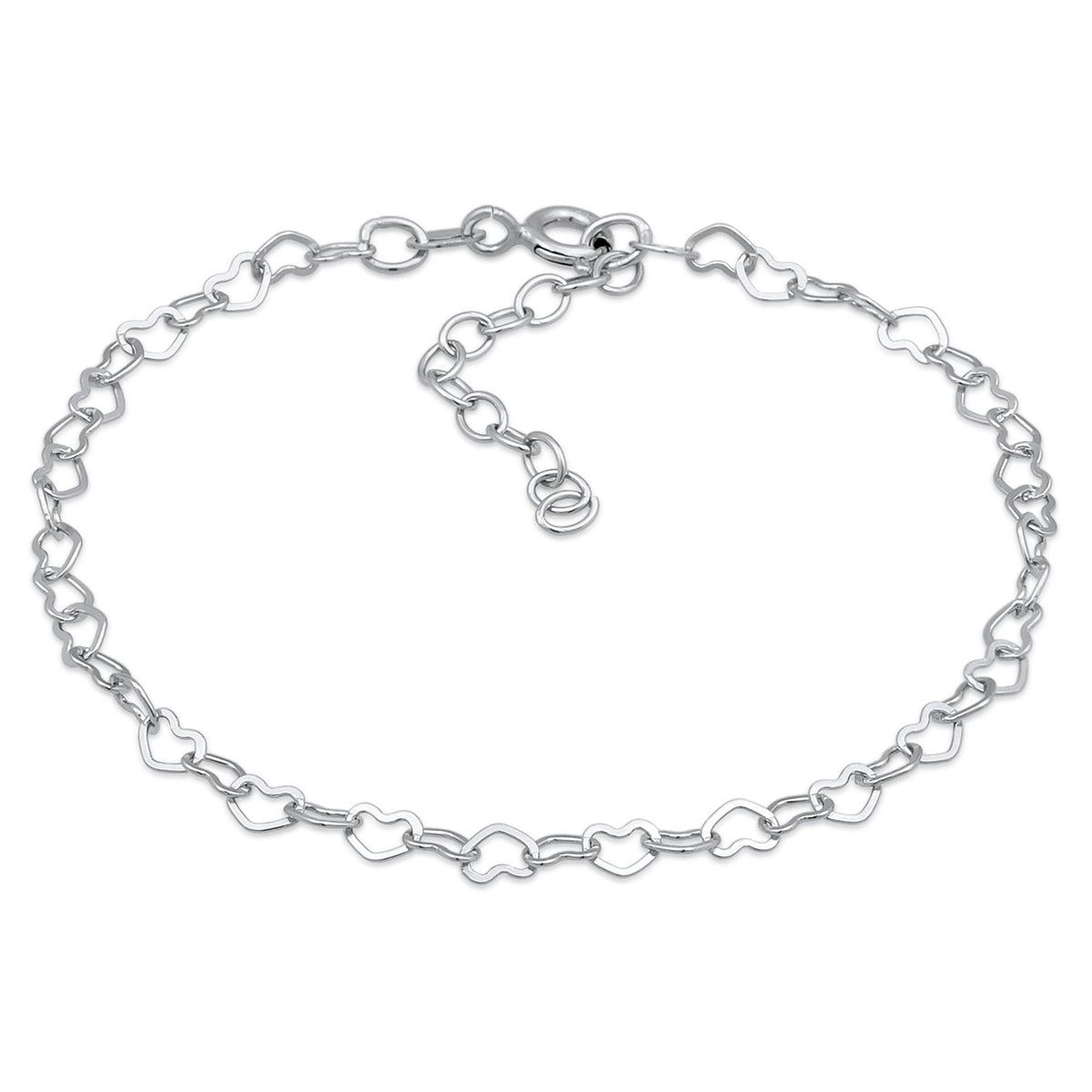 Silber - Elli | Glieder-Armband Herz | 925er Sterling Silber