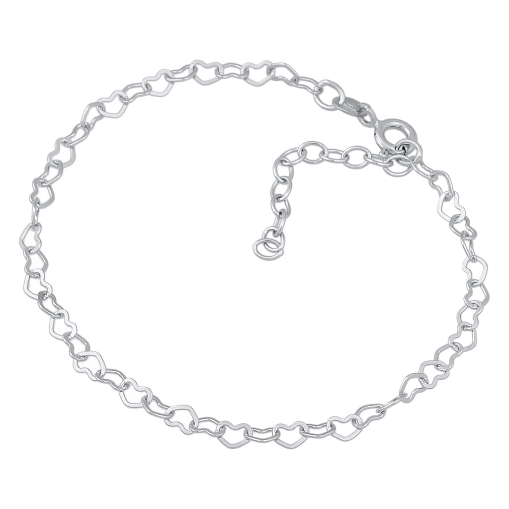 Silber - Elli | Glieder-Armband Herz | 925er Sterling Silber