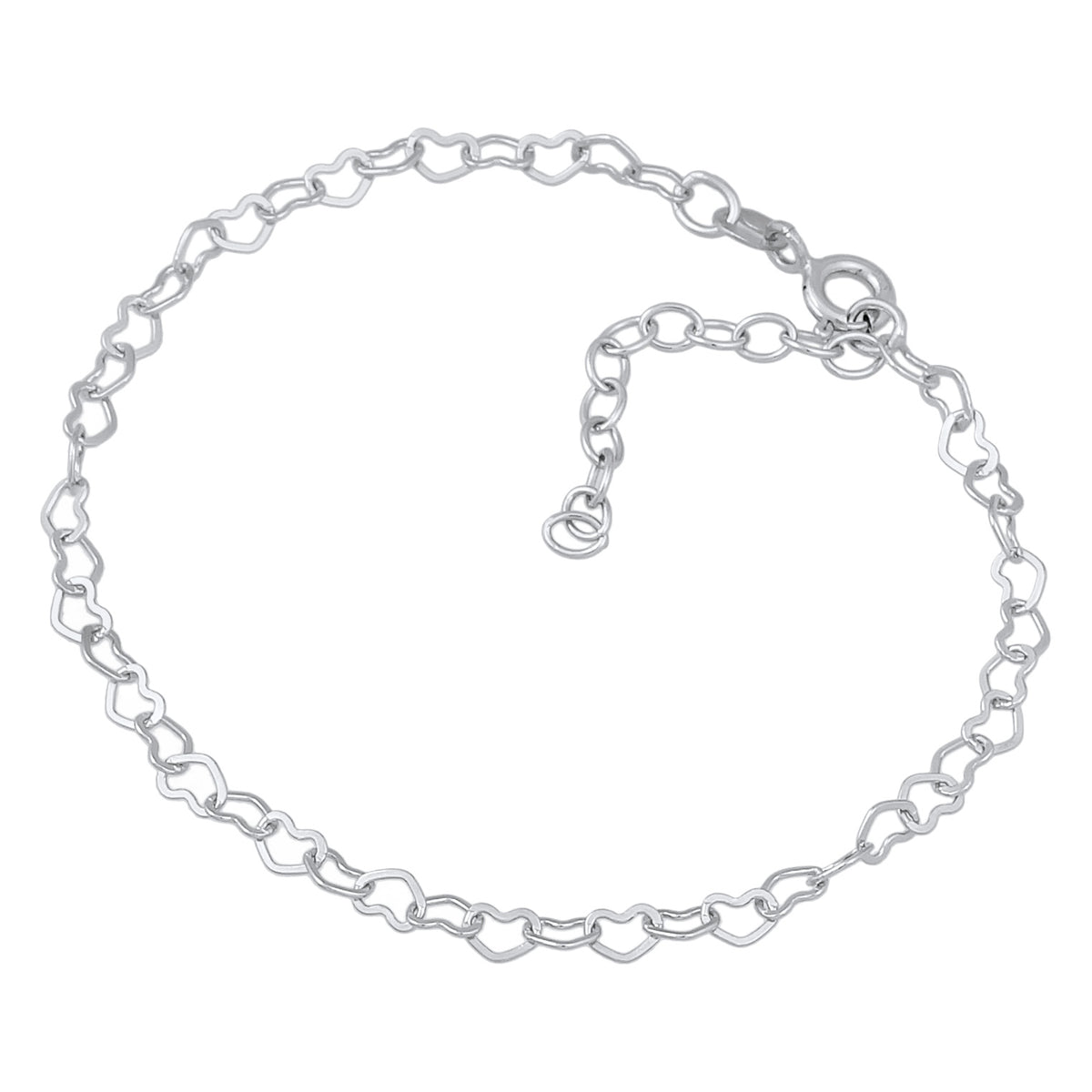 Silber - Elli | Glieder-Armband Herz | 925er Sterling Silber